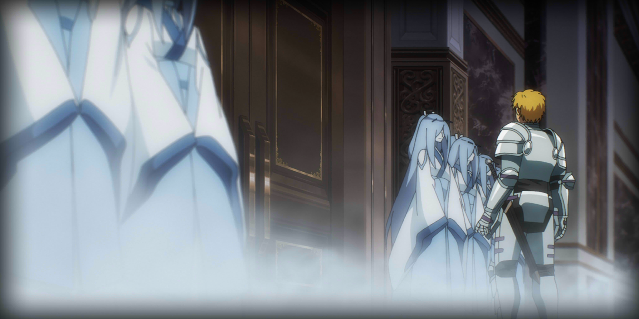 扉に控える雪女郎
